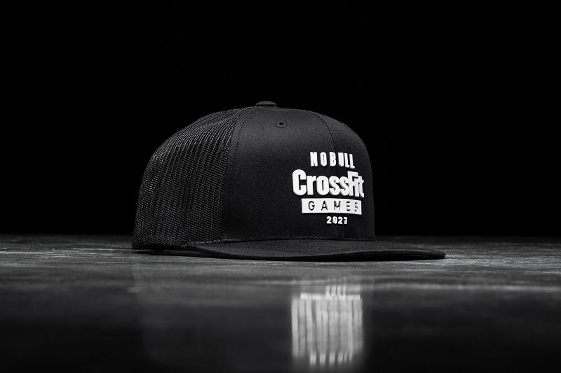 Men's Nobull Crossfit Games Flat-Brim Trucker Hats Black | SG J2576P